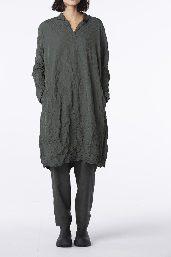 Dress 217 Plissee - Technical Parachute Silk - 770FOREST - 10220710097