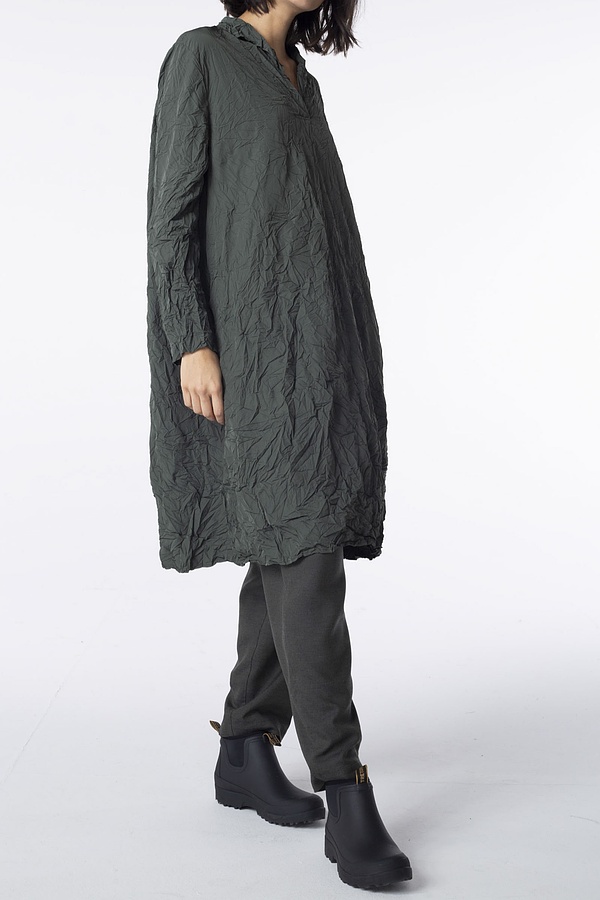 Dress 217 Plissee - Technical Parachute Silk - 770FOREST - 10220710097