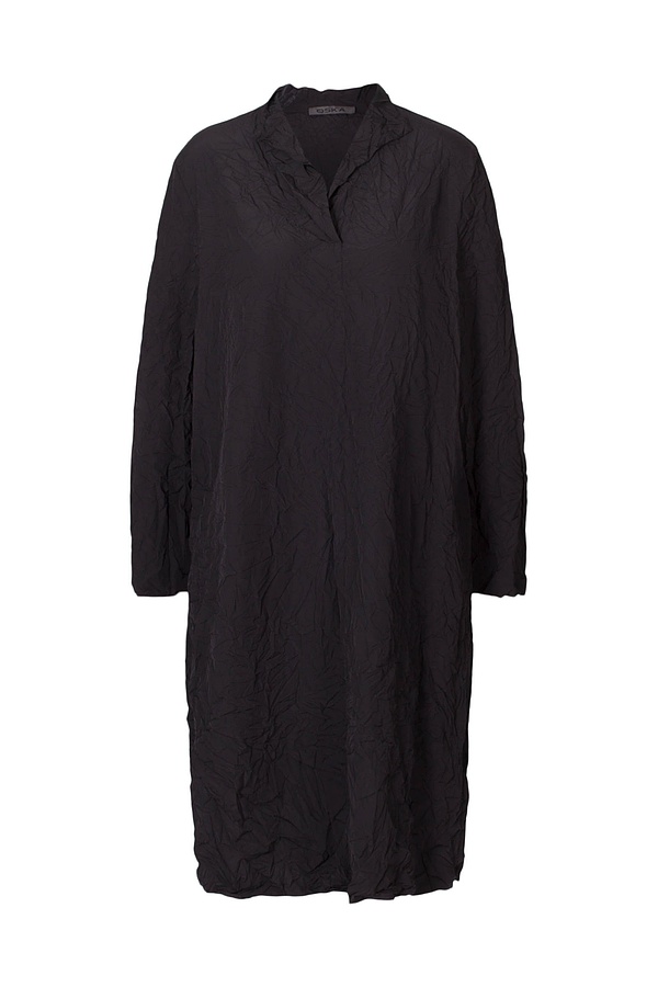 Dress 217 Plissee - Technical Parachute Silk - 990BLACK - 10220710097