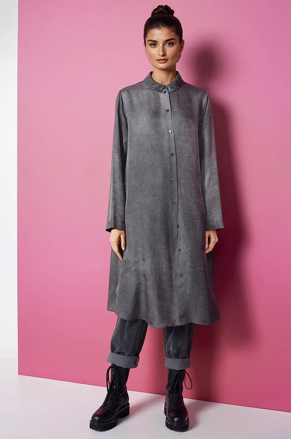 Dress 319 - Modal-Cupro mixture - 950GRAVEL - 10230710098