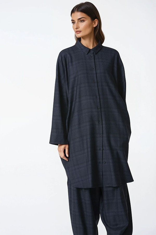 Dress 322 - Tencel ™ Lyocell-Verwoll mixture - 490NAVY - 10230710112