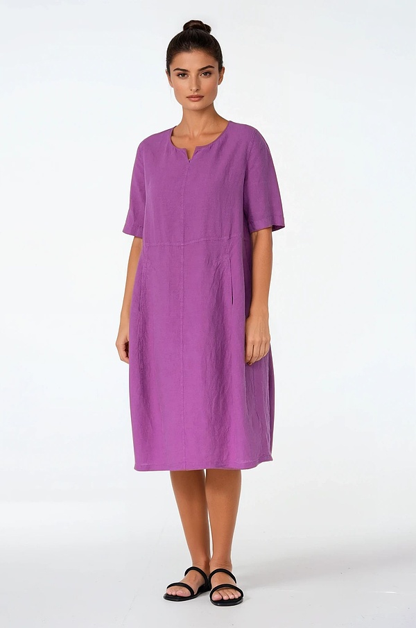 Dress 519 - Pure Linen - 370PURPLE - 10250110081