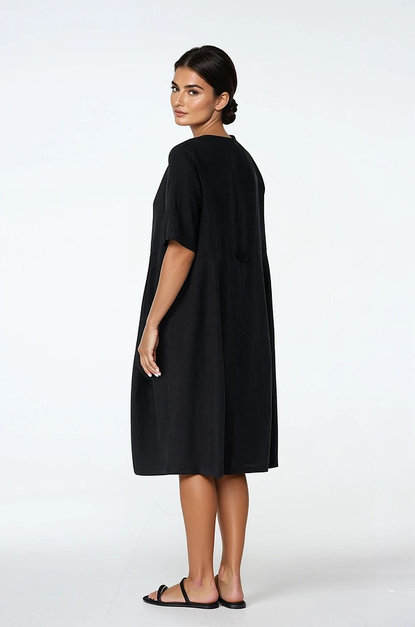 Dress 519 - Pure Linen - 990BLACK - 10250110081