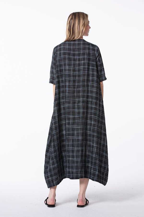 Dress 522 - Space Dye' Linen Check - 990BLACK - 10250110115