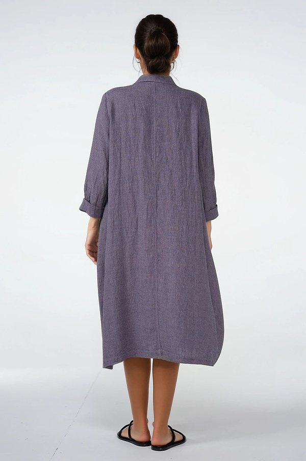 Dress 531 - Small Gingham Check on Pure Linen - 330ROSEWOOD - 10250110154