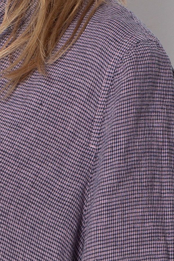 Dress 531 - Small Gingham Check on Pure Linen - 330ROSEWOOD - 10250110154