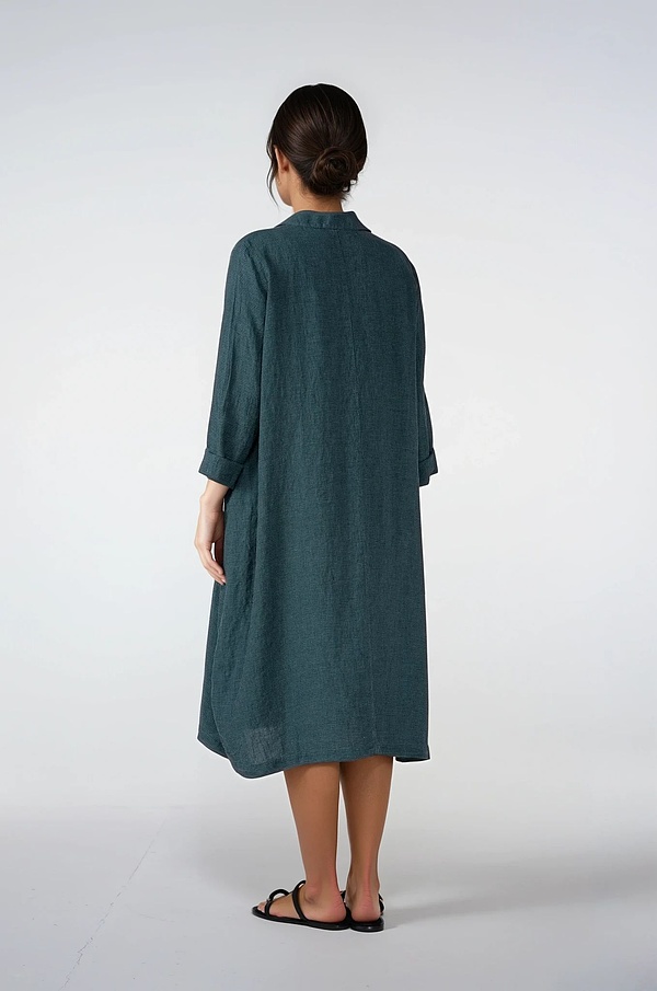 Dress 531 - Small Gingham Check on Pure Linen - 670MINERAL - 10250110154