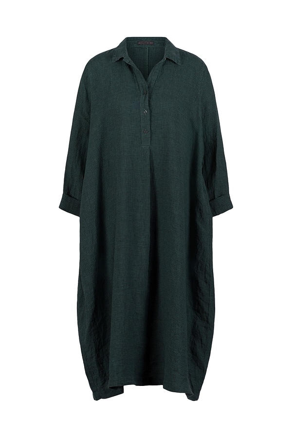Dress 531 - Small Gingham Check on Pure Linen - 670MINERAL - 10250110154