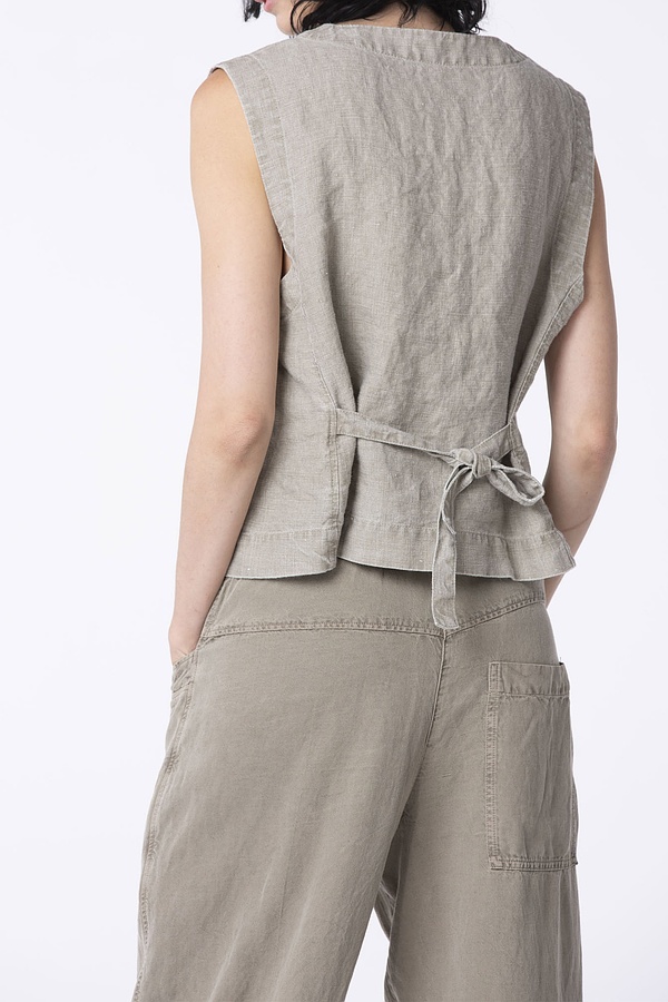 Gilet 302 wash - 100 % lin - 833SAND - 10230110168