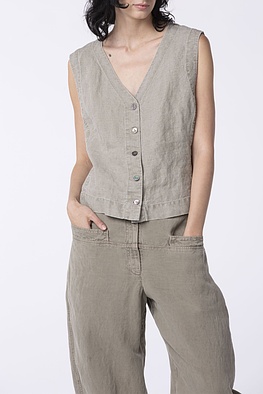 Gilet 302 wash - 100 % lin - 833SAND - 10230110168