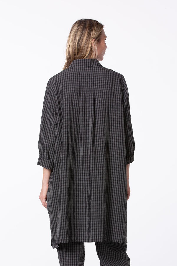 Halenka 524 wash - Linen Cotton Gingham Check Delavé - 880METAL - 10250110126