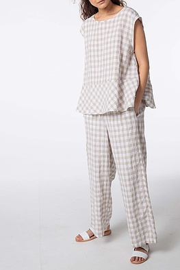 Haut 102 wash - Linen-Cotton-Check - 830LINEN - 10210110149