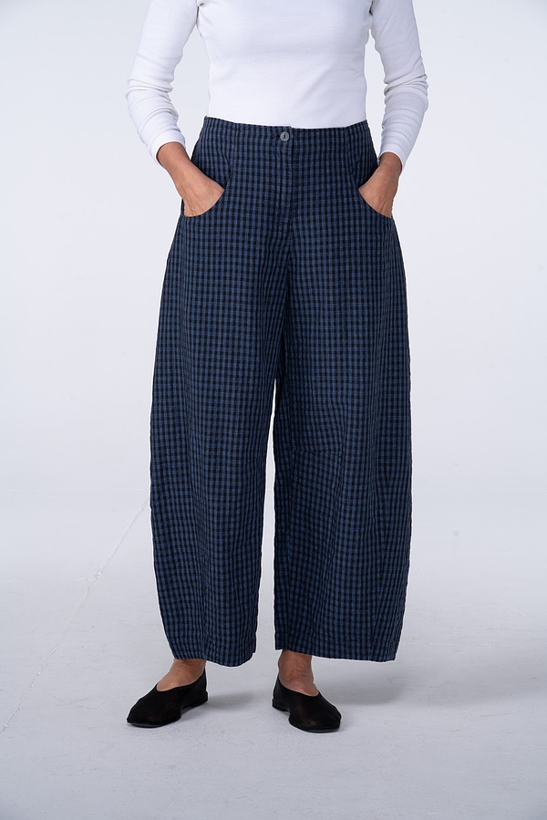 Hose 518 wash - Leinen-Baumwoll Vichy Delavé - 570DENIM - 10250110085