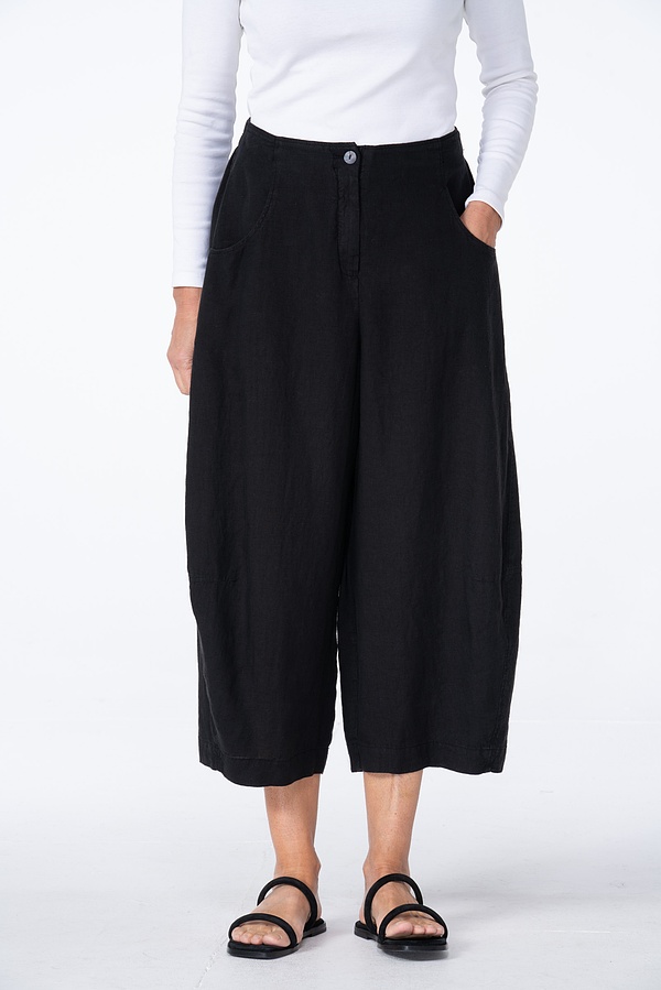 Hose 530 - Reines Leinen - 990BLACK - 10250110105
