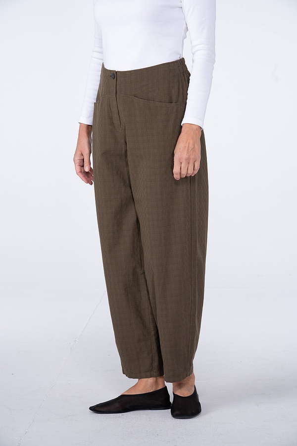 Hose 541 - Zweifarbiges Schaftmuster aus reiner Baumwolle - 780IVY - 10250110140