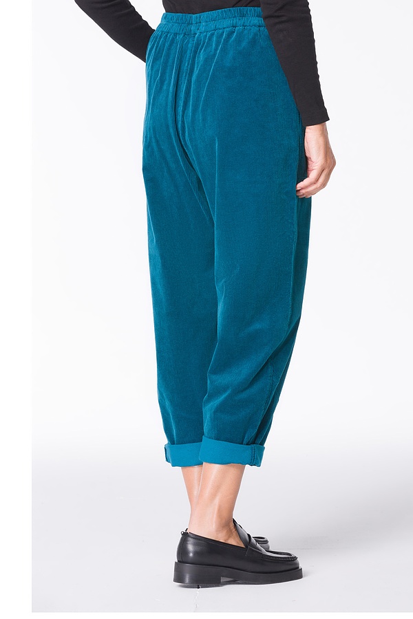 Trousers Eskalla 332 / Cotton cord with stretch content 562TEAL