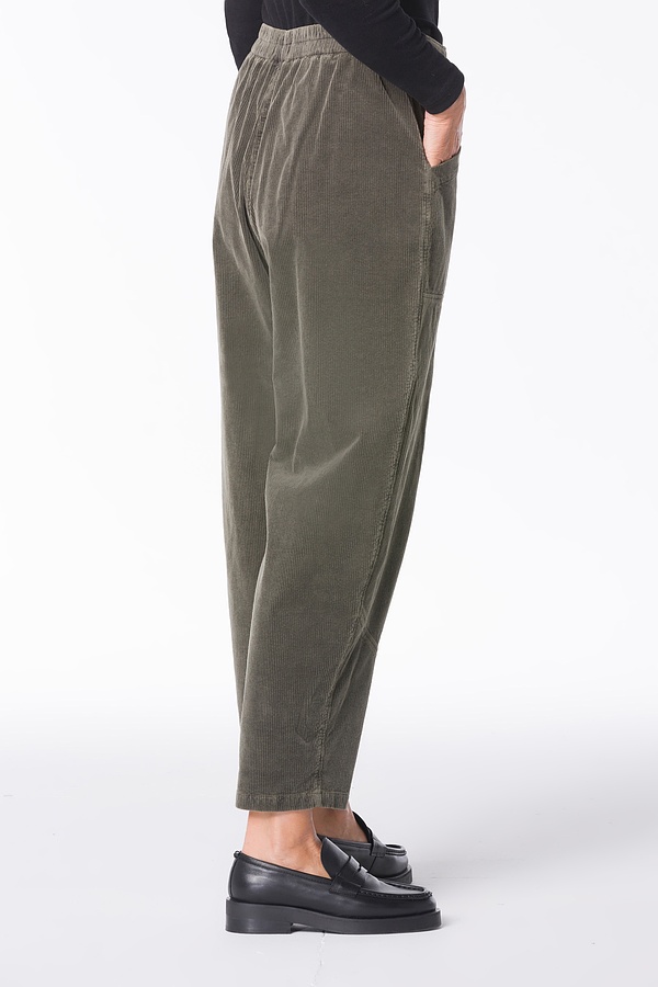 Trousers Eskalla 332 / Cotton cord with stretch content 652AGAVE