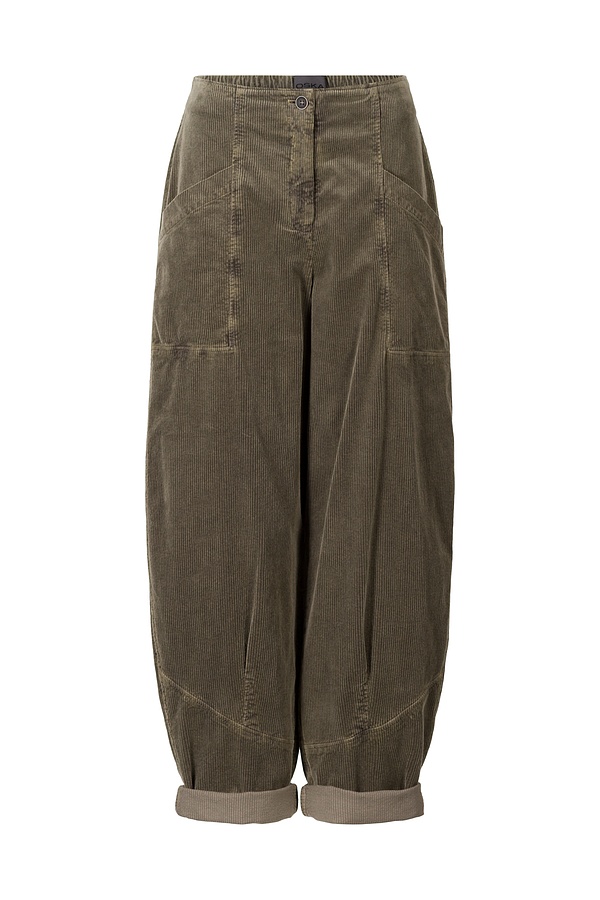 Trousers Eskalla 332 / Cotton cord with stretch content 652AGAVE
