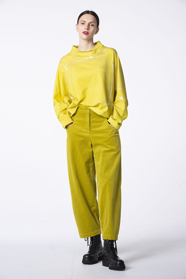 Trousers Kahren 314 / Cotton cord with stretch content 142YELLOW