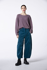 Trousers Neeptu 331 / Cotton cord with stretch content 562TEAL