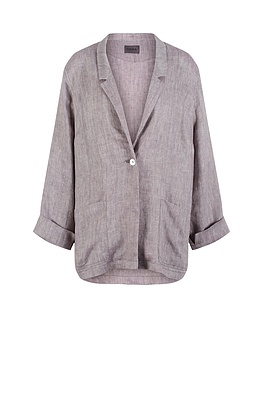 Jacke 510 - Zweifarbiger Fischgrat aus reinem Leinen - 880METAL - 10250110086