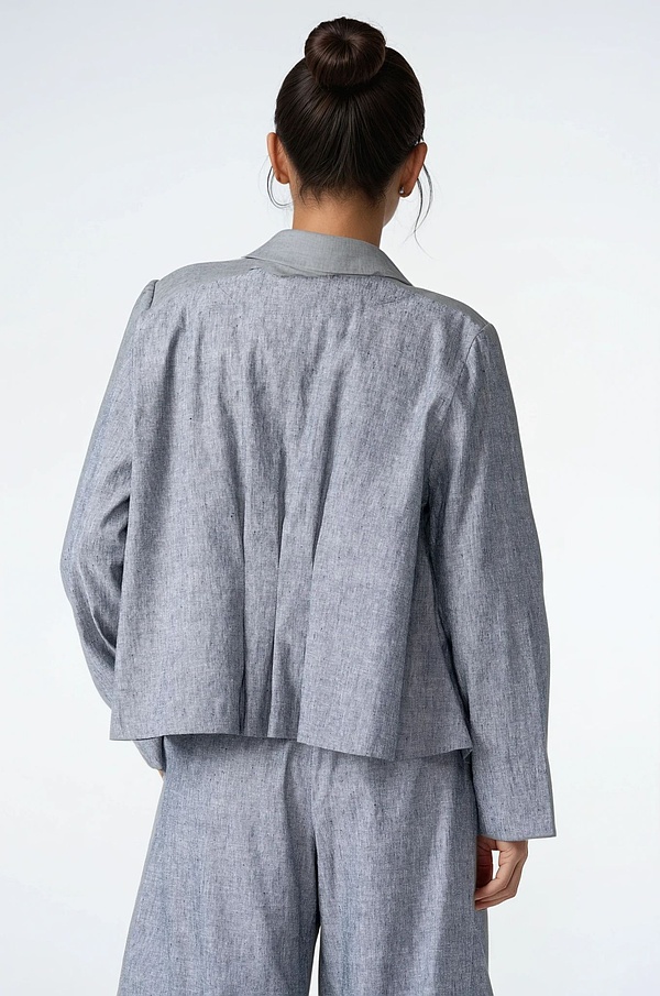 Jacke 516 - Leinen-Baumwoll Chambray - 490NAVY - 10250110094