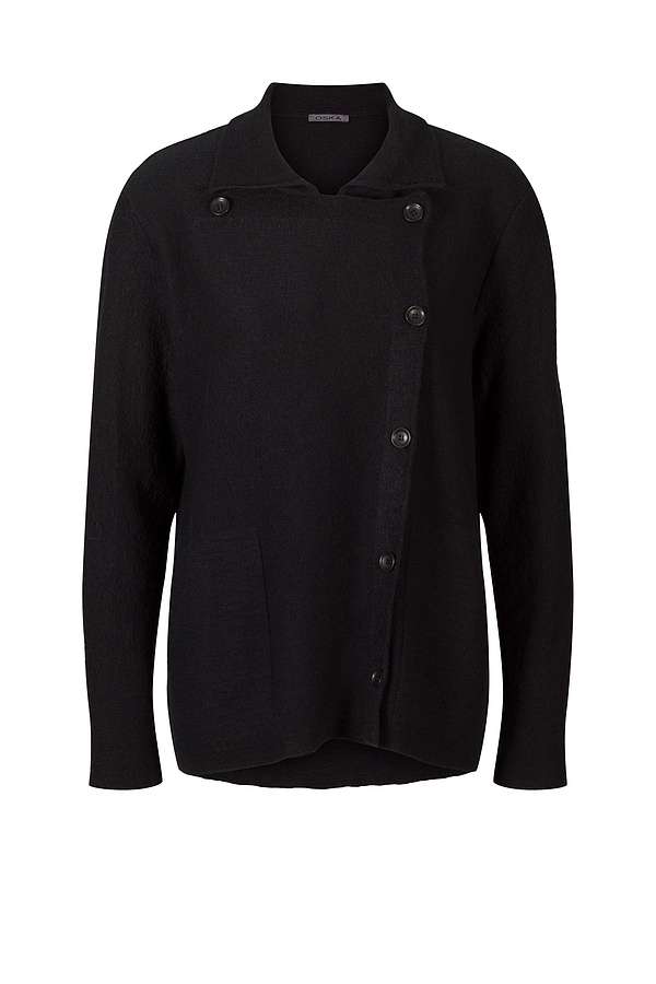 Jacket Obbra 313 / 100% merino wool 990 BLACK