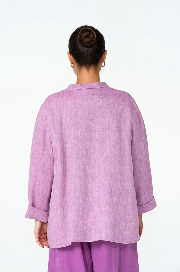 Jacket 510 - Pure Linen Two-tone Herringbone - 370PURPLE - 10250110086