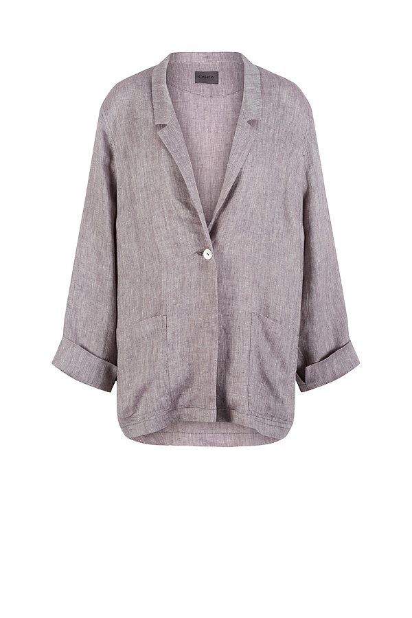 Jacket 510 - Pure Linen Two-tone Herringbone - 880METAL - 10250110086