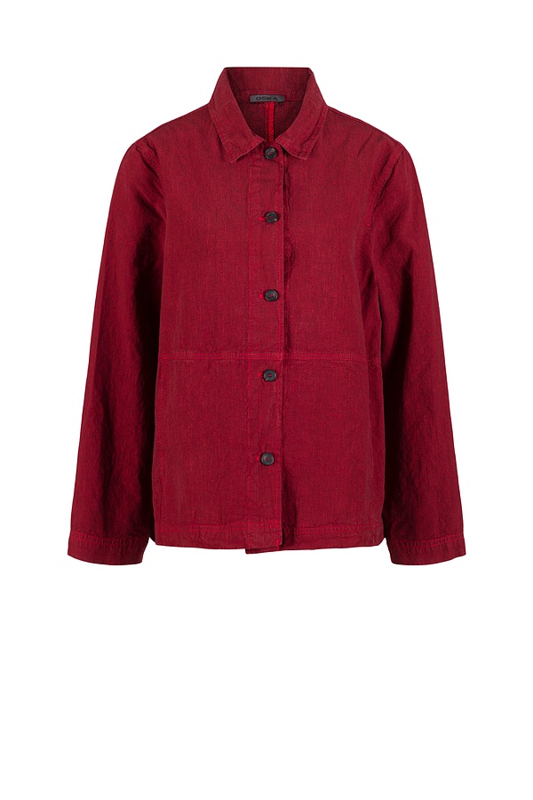 Jacket 514 - Linen Cotton Houndstooth - 350DAHLIA - 10250110092