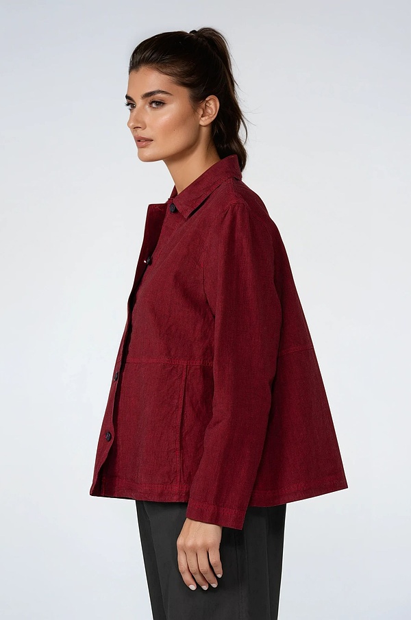 Jacket 514 - Linen Cotton Houndstooth - 350DAHLIA - 10250110092