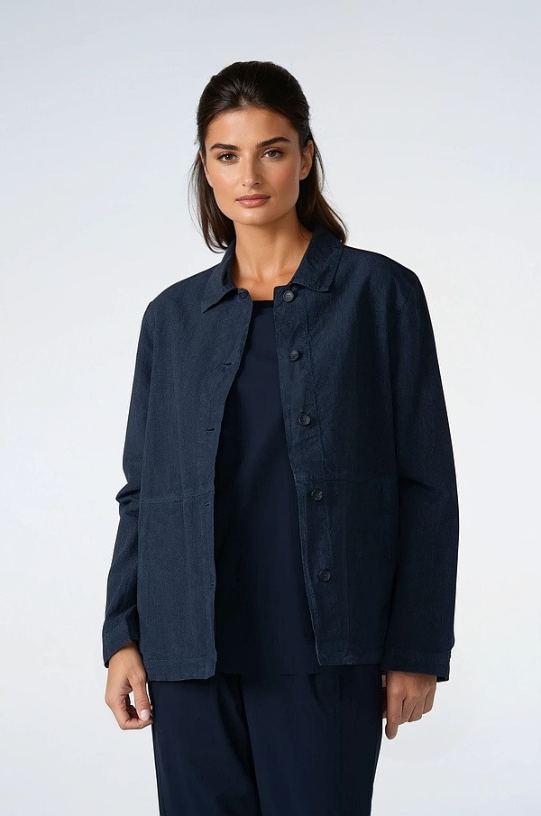 Jacket 514 - Linen Cotton Houndstooth - 570DENIM - 10250110092