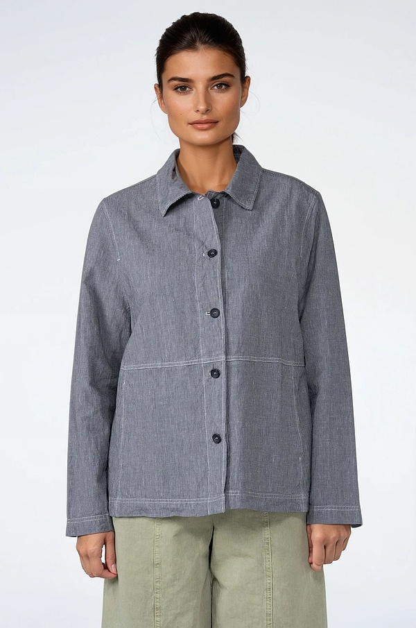 Jacket 514 - Linen Cotton Houndstooth - 910GLASS - 10250110092