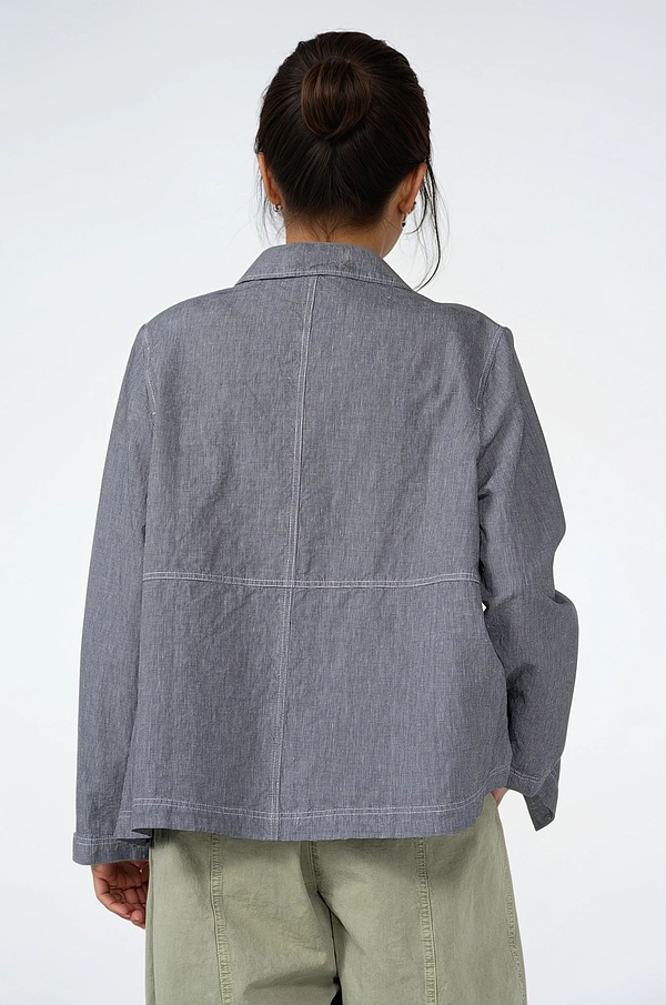 Jacket 514 - Linen Cotton Houndstooth - 910GLASS - 10250110092