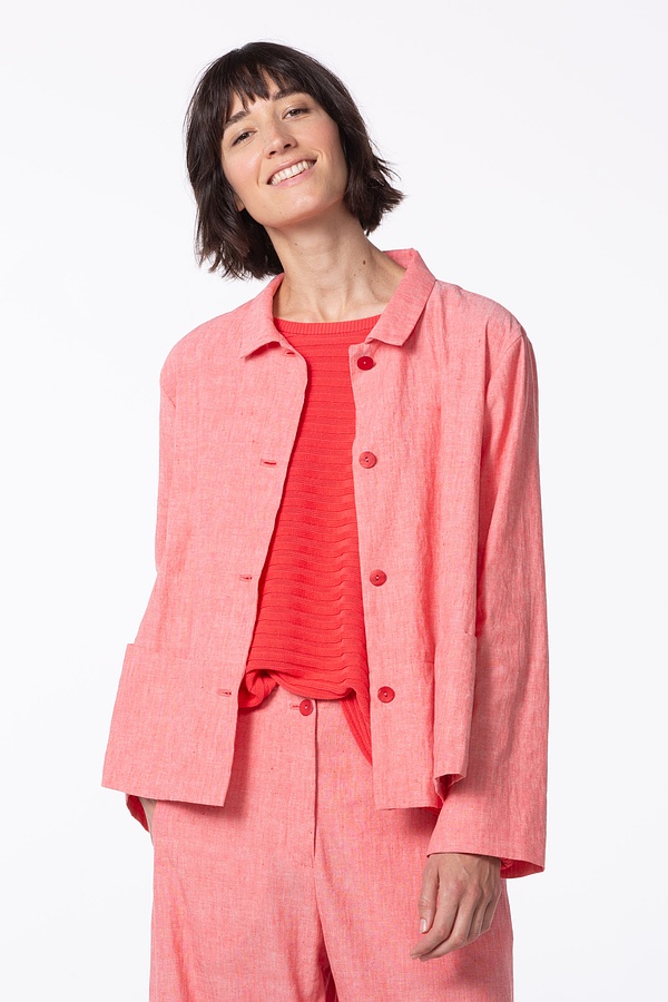 Jacket 516 - Linen Cotton Chambray - 350DAHLIA - 10250110094