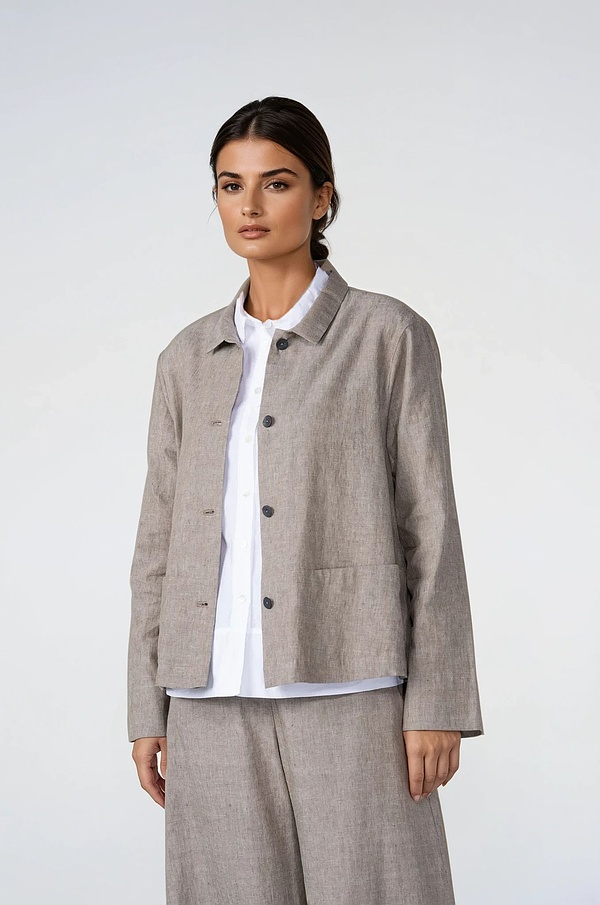 Jacket 516 - Linen Cotton Chambray - 780IVY - 10250110094