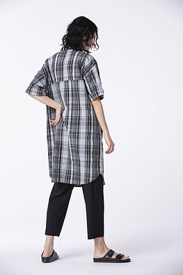 Jurk 336 wash - Katoen-Linnenmix - 990BLACK - 10230110159
