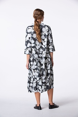Jurk 441 wash - Poplin met bloemenprint - 990BLACK - 10240110155