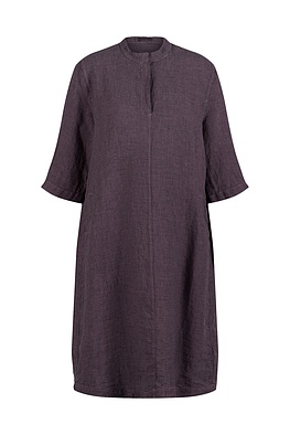Jurk 521 - 100% linnen met ruit - 330ROSEWOOD - 10250110114