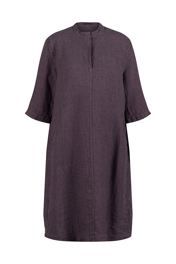 Jurk 521 - 100% linnen met ruit - 330ROSEWOOD - 10250110114