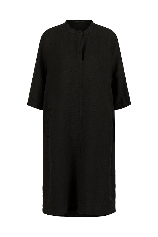 Jurk 521 - 100% linnen met ruit - 790TEAK - 10250110114