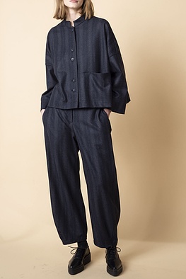 Kalhoty 135 - Wool-Blend - 490NAVY - 10210710092