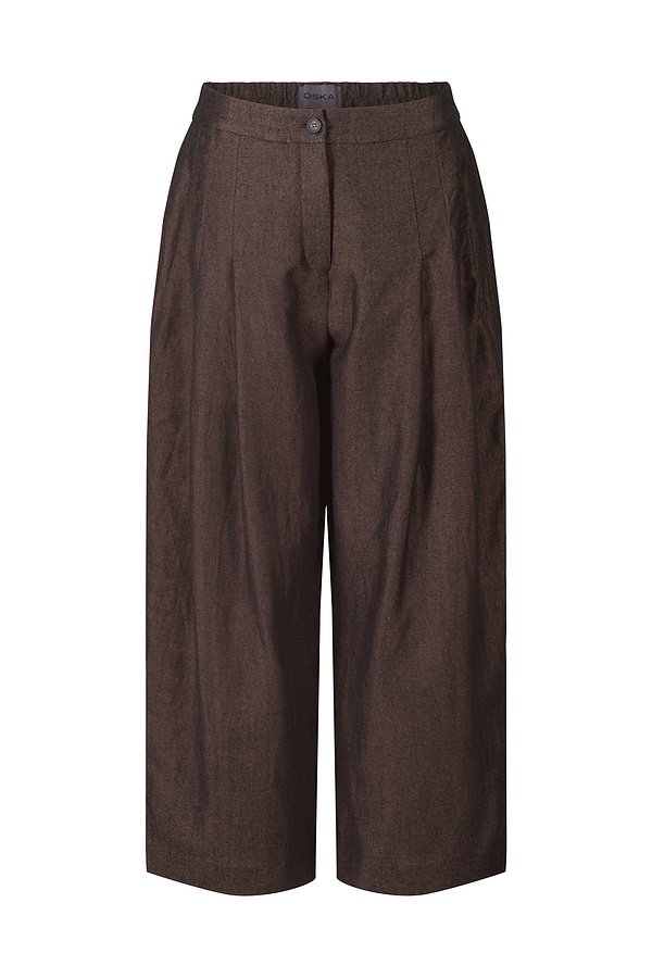 Kalhoty 315 - Virgin wool - linen mix - 860BARK - 10230710052