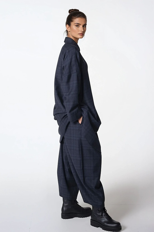 Kalhoty 316 - Tencel ™ Lyocell-Verwoll mixture - 490NAVY - 10230710055