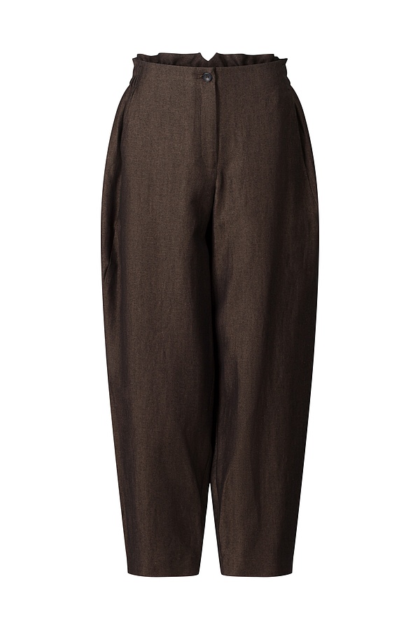 Kalhoty 319 - Virgin wool - linen mix - 860BARK - 10230710058