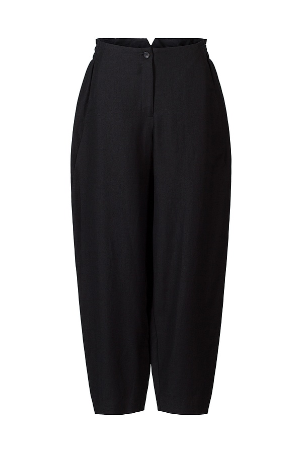 Kalhoty 319 - Virgin wool - linen mix - 990BLACK - 10230710058