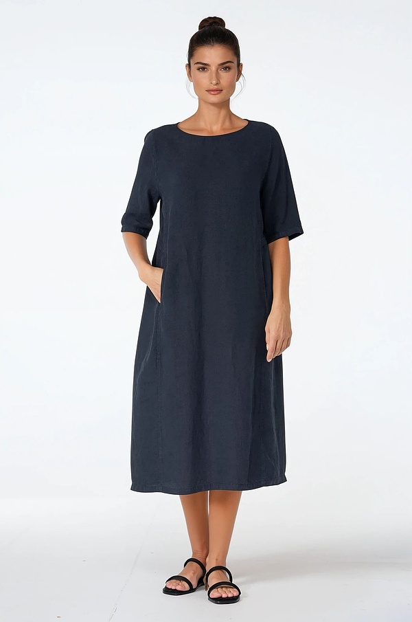 Kleid 514 - Reines Leinen - 490NAVY - 10250110054