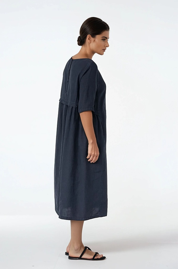 Kleid 514 - Reines Leinen - 490NAVY - 10250110054
