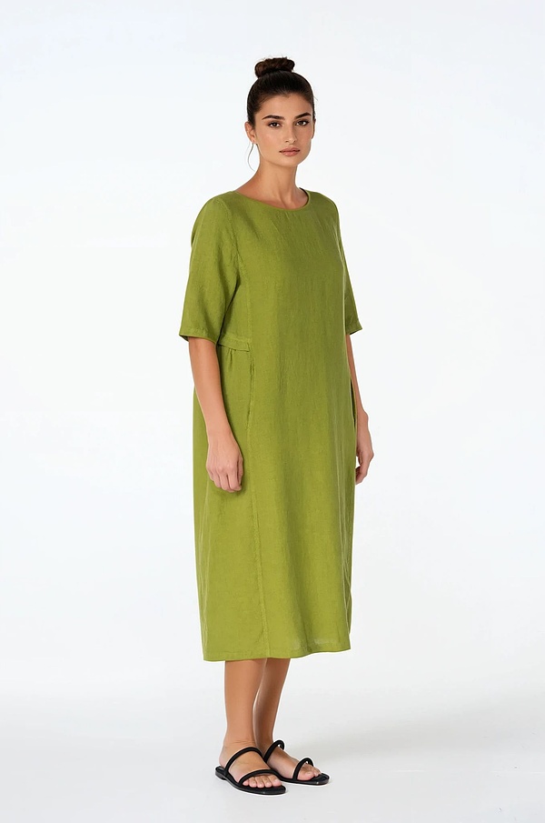 Kleid 514 - Reines Leinen - 750MATCHA - 10250110054