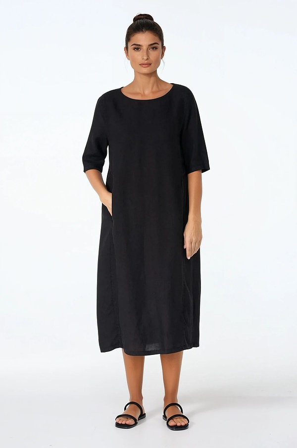 Kleid 514 - Reines Leinen - 990BLACK - 10250110054